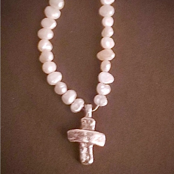 RARE Silpada Stunning Vintage Sterling Silver and Freshwater Pearl Necklace - Picture 4 of 9